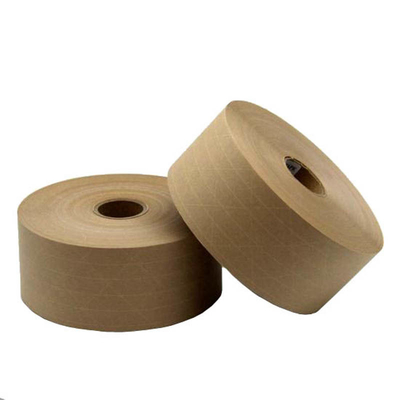 El agua mojada de cinta de papel reforzada amistosa de Eco Kraft activada engomó de cinta de papel