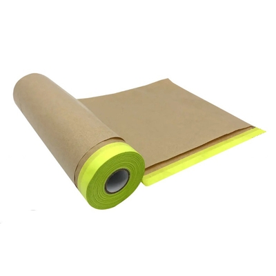 El calor resiste el auto de papel de la cinta adhesiva de Brown Kraft de la pintura de la cubierta del coche pinta la película protectora del papel adhesivo