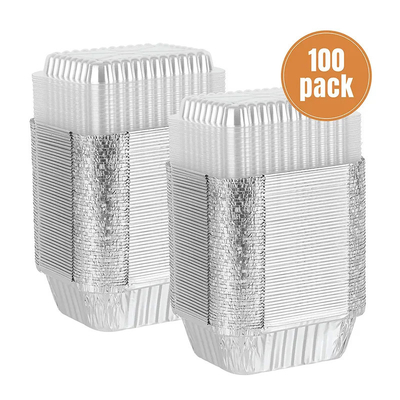 Papel de aluminio del envasado de alimentos para llevar de los envases de comida del papel de aluminio de la categoría alimenticia Tray With Lid