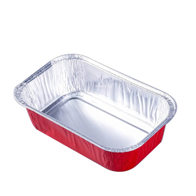 papel de aluminio disponible de la fiambrera del aeroplano 500ml Pan Airline Food Packing Trays con las tapas