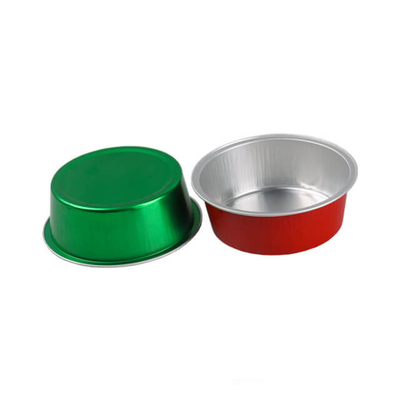envases de comida disponibles del papel de aluminio 150ml alrededor de la tapa colorida de Mini Cupcake Baking Cups With