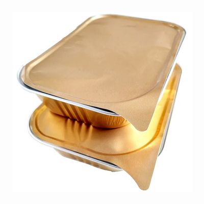 torta que cuece colorida disponible Tray Pan Container del papel de aluminio 750ml