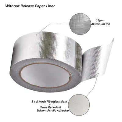 Cinta impermeable incombustible del aislamiento térmico de la fibra de vidrio de la cinta del papel de aluminio de la HVAC