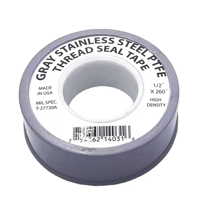 Cinta 100% de la cinta 19m m Ptfe del sello del hilo del Teflon PTFE del gris