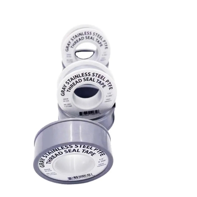 Cinta 100% de la cinta 19m m Ptfe del sello del hilo del Teflon PTFE del gris