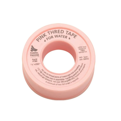 La cinta del hilo del Teflon de PTFE coloreó la cinta del sello del hilo del 100% PTFE