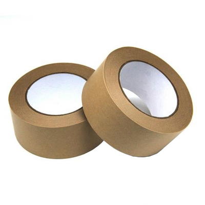 Flatback Custom Kraft Paper Tape Biodegradable Imprimible Escribible Autoadhesivo No Reforzado