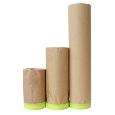 El calor resiste el auto de papel de la cinta adhesiva de Brown Kraft de la pintura de la cubierta del coche pinta la película protectora del papel adhesivo
