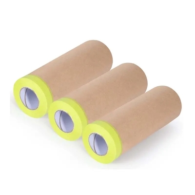 El calor resiste el auto de papel de la cinta adhesiva de Brown Kraft de la pintura de la cubierta del coche pinta la película protectora del papel adhesivo