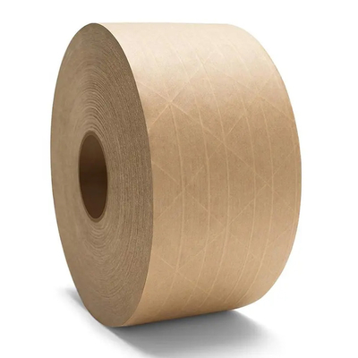 El agua mojada de cinta de papel reforzada amistosa de Eco Kraft activada engomó de cinta de papel