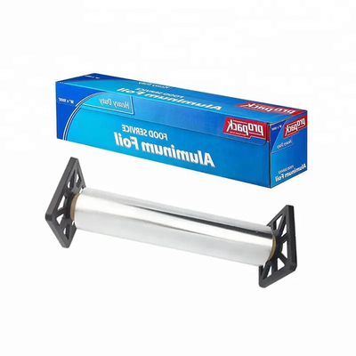 Comida que cuece el rollo de papel resistente del papel de aluminio con el cortador del diente de sierra