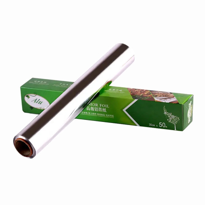 Hojas resistentes del rollo del papel de aluminio del hogar con el cortador