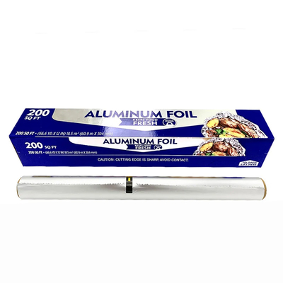 Hojas resistentes del rollo del papel de aluminio del hogar con el cortador
