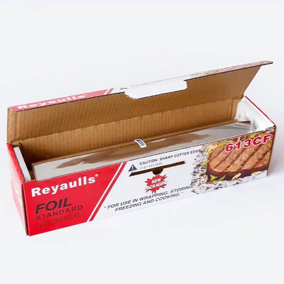Cocina de la categoría alimenticia que cocina el rollo del papel de aluminio con la cuchilla plástica del metal del tenedor