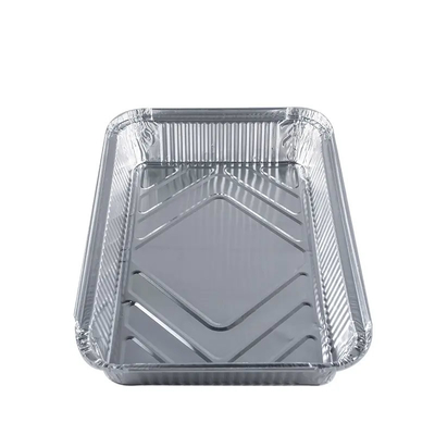 Tapa oblonga disponible baja resistente de Pan With de la hoja de los envases de comida del papel de aluminio