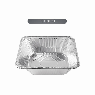 Envases de comida resistentes del papel de aluminio Pan With Foil Lid para llevar profundo disponible