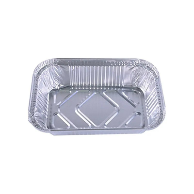 Caja para llevar de aluminio oblonga de la comida de los envases de 1 libra 450ml con la tapa