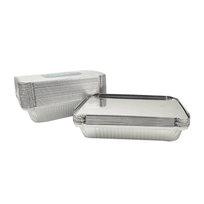 1LB hoja del envase de comida de los envases de comida del papel de aluminio de la aduana 8342 450ml con la tapa