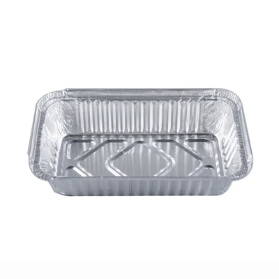 caja disponible de aluminio del envasado de alimentos para llevar de los envases de comida del papel de aluminio 550ml con la tapa