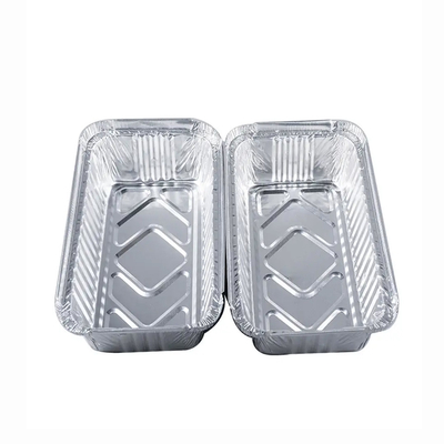 caja disponible de aluminio del envasado de alimentos para llevar de los envases de comida del papel de aluminio 550ml con la tapa