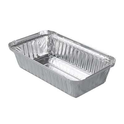 caja disponible de aluminio del envasado de alimentos para llevar de los envases de comida del papel de aluminio 550ml con la tapa