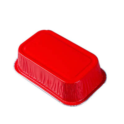 papel de aluminio disponible de la fiambrera del aeroplano 500ml Pan Airline Food Packing Trays con las tapas