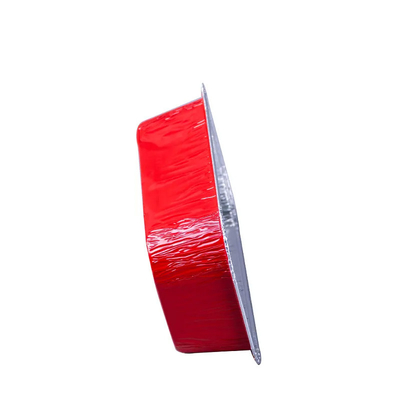 papel de aluminio disponible de la fiambrera del aeroplano 500ml Pan Airline Food Packing Trays con las tapas