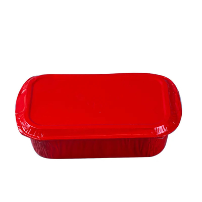 papel de aluminio disponible de la fiambrera del aeroplano 500ml Pan Airline Food Packing Trays con las tapas