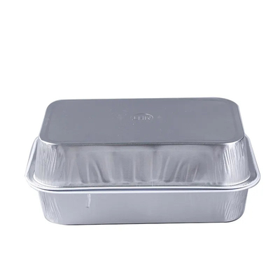 envase disponible del papel de aluminio de la alimentación de la línea aérea del rectángulo 350ml con la tapa