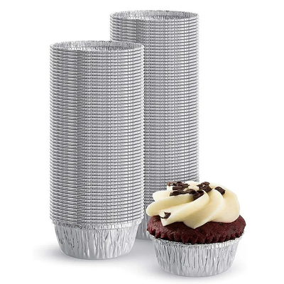 Redondo para llevar las tazas disponibles de los moldes de los envases de comida 130ml del papel de aluminio