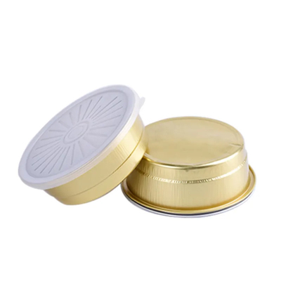 tazas disponibles de la hornada del pudín de Smoothwall de los envases de comida coloridos del papel de aluminio 450ml con la tapa