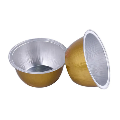 Los envases de comida disponibles del papel de aluminio 130ML plisaron la cacerola colorida del cuenco de la torta de las tazas que cocía