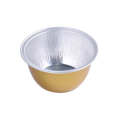 Los envases de comida disponibles del papel de aluminio 130ML plisaron la cacerola colorida del cuenco de la torta de las tazas que cocía