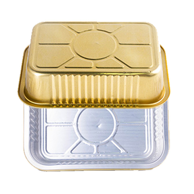torta que cuece colorida disponible Tray Pan Container del papel de aluminio 750ml