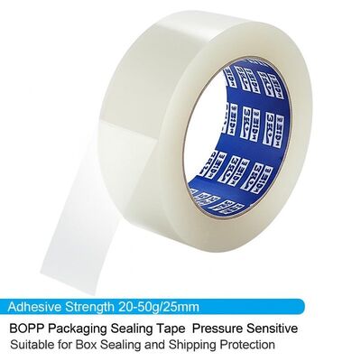 Resistencia adhesiva 20-50g25mm cinta de sellado de embalaje BOPP sensible a la presión adecuada para el sellado de cajas y protección del envío
